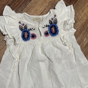 Zara embroidered top